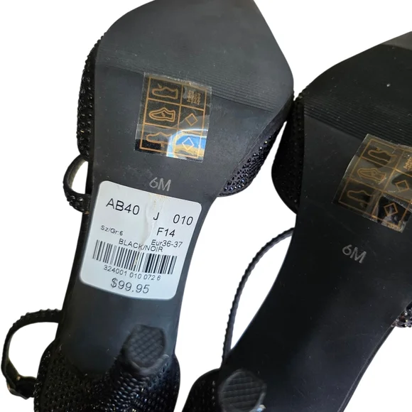 Le Chateau Collections Black Rhinestone Heels - Picture 6 of 6